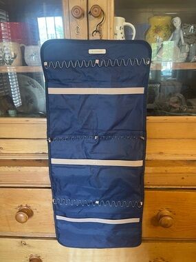 Bagsmart Navy Hanging Travel Organizer with Elastic Tool Loops